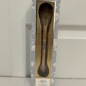 Vince Camuto Beauty Duo Face Brush | Dual-Ended Cream & Powder Makeup Brush. New